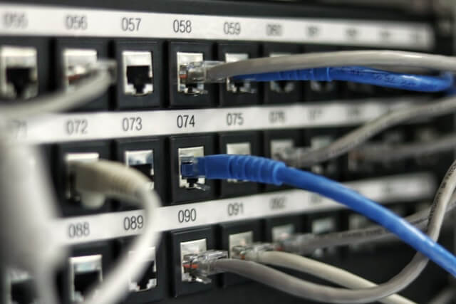 Patch panel at Townsville datacentre