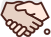 Partnership shaking hands icon